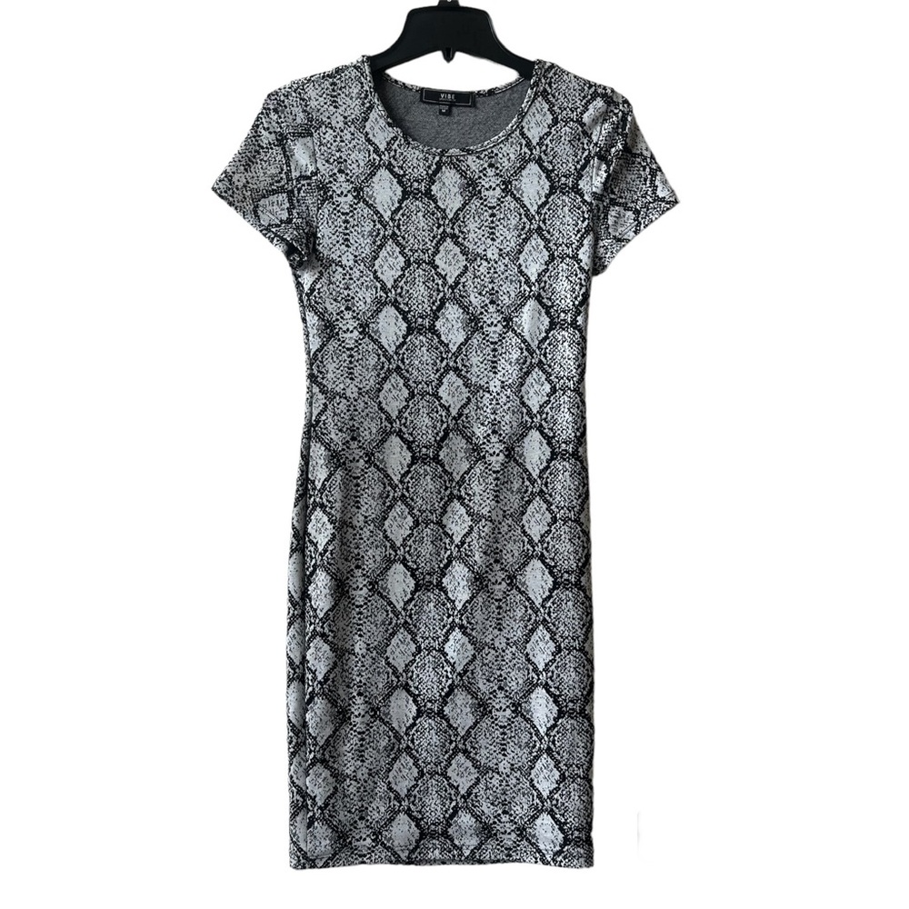 VIBE WOMEN’S SNAKE PRINT MINI SHIRT DRESS SIZE M